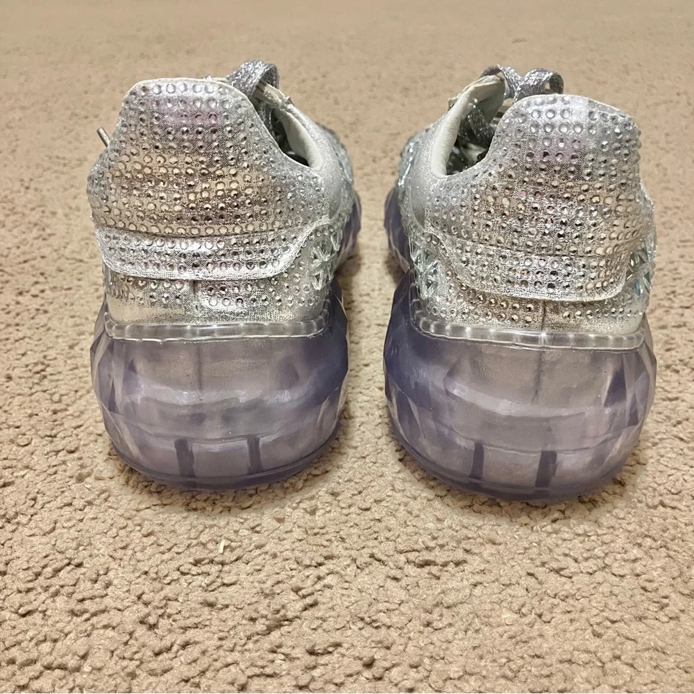 La Sheelah Size 6 Tennis Shoes Rare Mirror‎ Studded Bling *Like New*